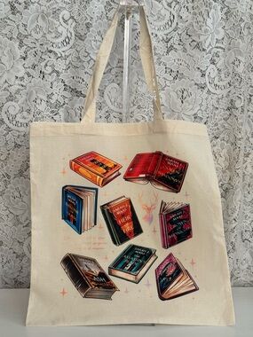 Sarah J. Maas Throne of Glass Bookish Canvas Tote Bag Reader BookTok